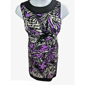 Alyx Purple and Black Sleeveless Sheath Dress 16P